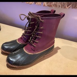 Land’s End Leather Upper Duck Boots